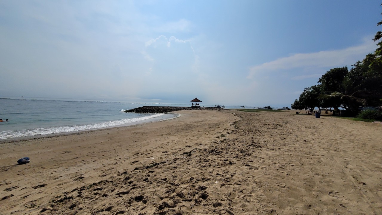Sanur Beach on the southeastern coast of Bali