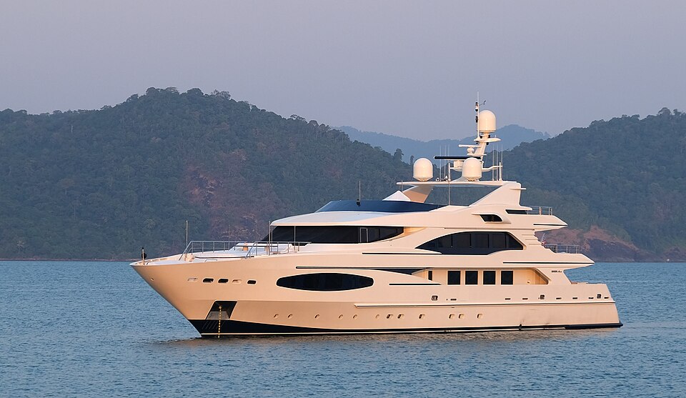 Illustrative a motor yacht photograph